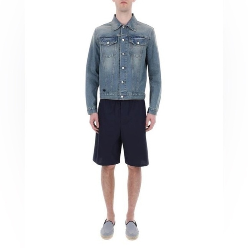 Prada Men's Blue Cotton Bermuda Shorts